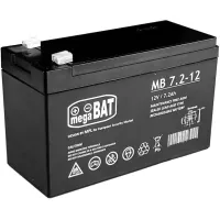 Батарея до ДБЖ MegaBat MB7.2-12 AGM 12V 7.2Ah Фото