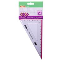 Линейка ZiBi Kids Line Угольник 140мм, 90°/60° с розовой полоск Фото