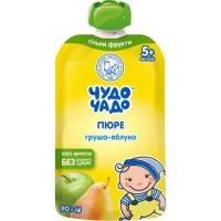 Детское пюре Чудо-Чадо груша-яблоко без сахара 90 г Фото