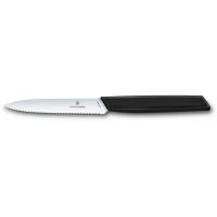 Кухонный нож Victorinox Swiss Modern Paring Serrate 10см Black Фото