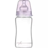 Бутылочка для кормления Lovi Diamond Glass Baby Shower скляна 250 мл Рожева Фото