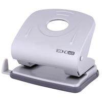 Діркопробивач Economix з лінійкою 30 аркушів Срібний Фото