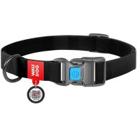 Нашийник для тварин WAUDOG Waterproof з QR паспортом Ш 20 мм Д 28-40 см чорни Фото