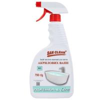 Спрей для чистки ванн San Clean Prof Line для мытья акриловых ванн 750 г Фото