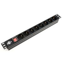 Силовой блок Atcom 19" 8 розеток, без кабеля, с выключателем Фото