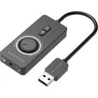 Звуковая плата Vention Audio USB 3х3,5mm jack 0.15m Volume Control Фото