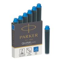 Чорнило для пір'яних ручок Parker Картриджі Quink Mini /6шт синій Фото