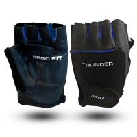 Рукавички для фітнесу PowerPlay 9058 Thunder чорно-сині M Фото