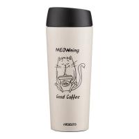 Термокружка Ardesto Coffee Тime Meowning 450 мл Бежева Фото