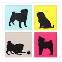 Набор для творчества Rosa Talent 3D 4 Dogs ДВП грунтованное, 3 слоя, 30 х 30 Фото