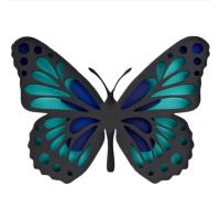 Набір для творчості Rosa Talent 3D-картина 4 шари Метелик 3 17х17 см Фото