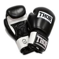 Боксерские перчатки Thor Sparring Шкіра 14oz Чорно-білі Фото
