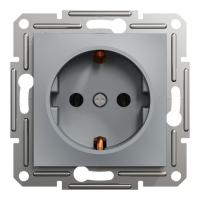 Розетка Schneider Electric ASFORA сталь Фото