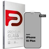 Стекло защитное Armorstandart Pro Anti-spy Matte Apple iPhone 15 Plus Black Фото