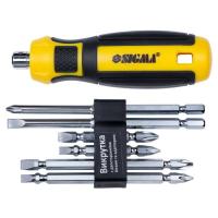Набор отверток Sigma с двухсторонними битами 6в1 + адаптер CrV Mega Фото
