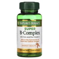 Вітамін Nature's Bounty Комплекс витаминов B с фолиевой кислотой и витамин Фото