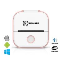Принтер чеков UKRMARK P02PK Bluetooth, біло-рожевий Фото