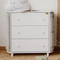 Комод-пеленатор Angelo Luna белый (велюр) 90х51х90 Фото