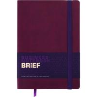 Книга записна Buromax Brief А5 96 аркушів, без лініювання темно-червоний Фото