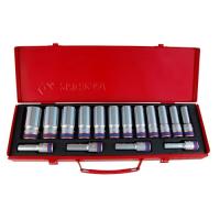 Набор торцевых головок KING TONY 1/2" 12-гранних подовжених 16 шт. Фото