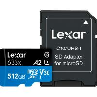Карта памяти Lexar 512GB microSDXC class 10 UHS-I 633x Фото