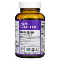 Минералы New Chapter Магний и Ашваганда, Magnesium + Ashwagandha, 30 в Фото