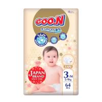 Підгузки GOO.N Premium Soft 5-9 кг Розмір 3 M на липучках 64 шт Фото