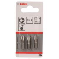 Набір біт Bosch Extra-Hart PH2, 25мм, 3шт Фото