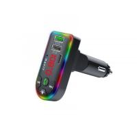 FM модулятор Havit HV-FM813BT 2USB+USB-C RGB Black Фото