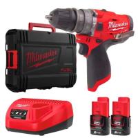 Шуруповерт Milwaukee M12 FPDX-202X, 37Нм, 2x2Ач, 2 насадки, кейс Фото