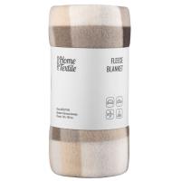 Плед Ardesto Fleece 100 поліестер 130x160см клітинка, бежевий Фото