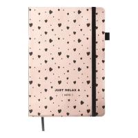 Книга записна Buromax RELAX А5 96 аркушів крапка, рожеве золото Фото