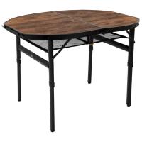 Туристический стол Bo-Camp Woodbine Oval 100x70 cm Black/Wood look Фото