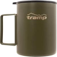 Чашка туристична Tramp зі складаними ручками та поїлкою 500 мл Olive Фото