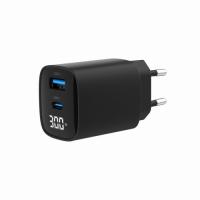 Зарядное устройство Gembird 1xUSB-A (QC3.0 18W) + 1 Type-C (PD20W) LCD black Фото