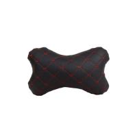 Подушка EVAtech ECO 27х16 см чорна з червоною ниткою Фото