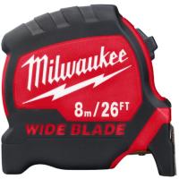 Рулетка Milwaukee Премиум с широким полотном 8м(26ft)/33мм, футовая Фото