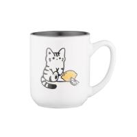 Чашка Ardesto Cat, 380мл, кераміка, біло-сірий Фото