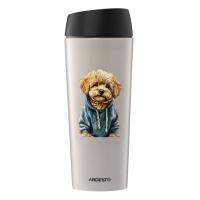 Термокружка Ardesto Coffee Time Maltipoo 450мл, нержавіюча сталь, беже Фото