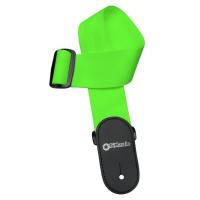 Ремень для гитары DiMarzio Nylon With Leather Ends Neon Green Фото