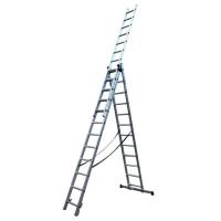 Лестница GTM 3-секции, раскладная, 3*12ст. 3,26-8,12м Фото