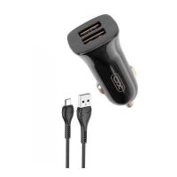 Зарядное устройство XO TZ10 2.4A/2 USB + Micro USB Black Фото