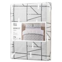 Постельное белье Ardesto Gloria сатин веселые геометрия, серый евро 200х220 Фото