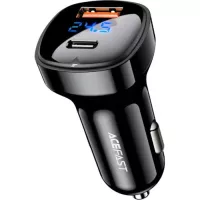 Зарядний пристрій Acefast 2xUSB 66W (USB-C + USB-A) B4 with digital display Фото