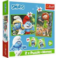 Пазл Trefl The Smurfs Смурфикам весело 2 in 1+memos Фото