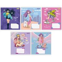 Зошит 1 вересня Anime girl А5 12 аркушів лінія Фото