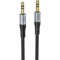 Кабель мультимедийный HOCO 3.5mm M to 3.5mm M 1.0m Black Фото