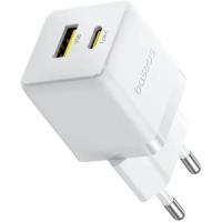 Зарядное устройство Baseus Palm Fast Charger C+U 20W moon white Фото