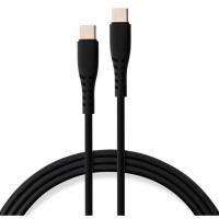 Дата кабель Vinga USB-C to USB-C 2.0m 60W Silicon Black Фото