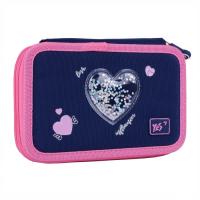 Пенал Yes Bright Hearts HP-01 твердий подвійний Фото